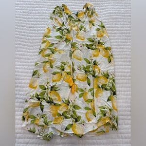 Blue Island Lemon Print Cover Up Dress